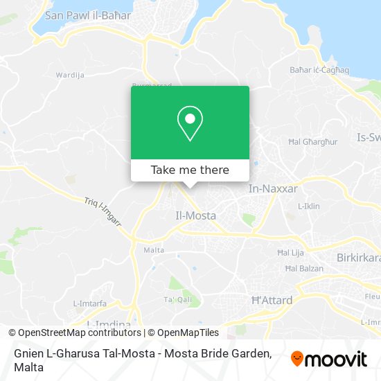 Gnien L-Gharusa Tal-Mosta - Mosta Bride Garden map