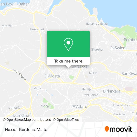 Naxxar Gardens map
