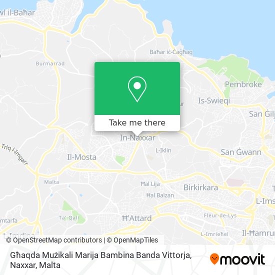 Għaqda Mużikali Marija Bambina Banda Vittorja, Naxxar map