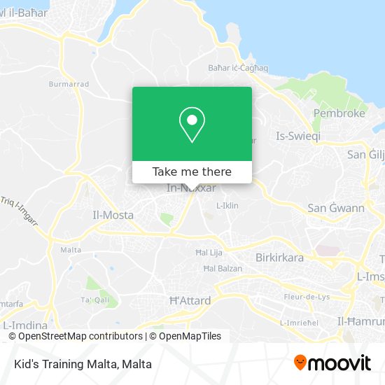 Kid's Training Malta map