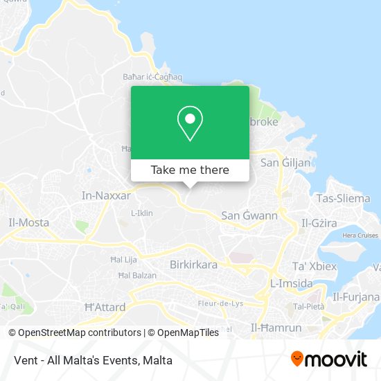Vent - All Malta's Events map