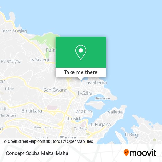 Concept Scuba Malta map