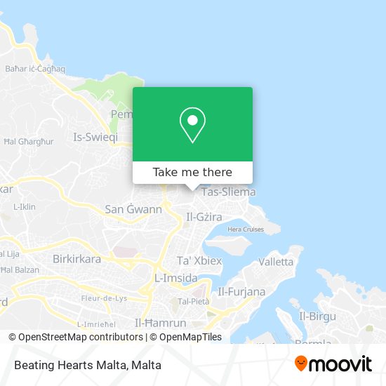 Beating Hearts Malta map
