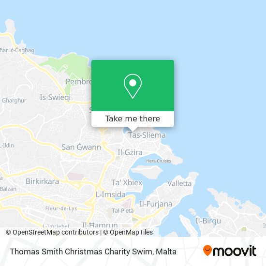 Thomas Smith Christmas Charity Swim map