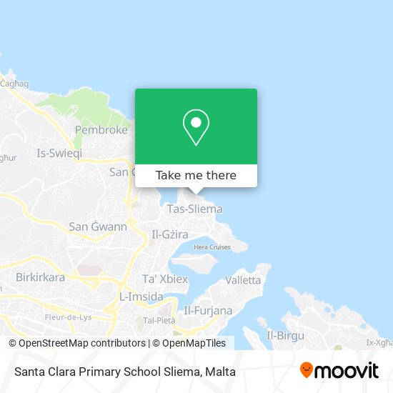 Santa Clara Primary School Sliema map