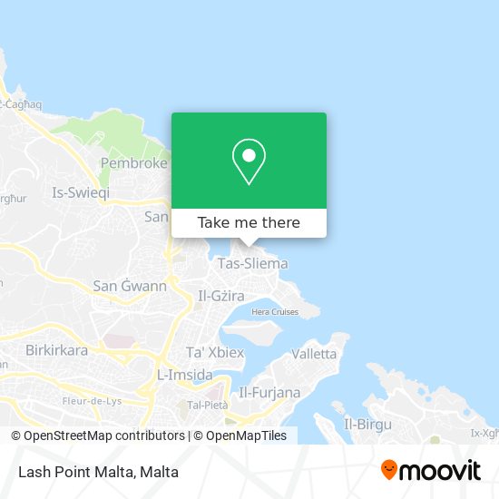 Lash Point Malta map