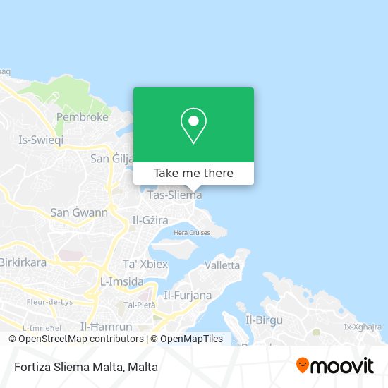Fortiza Sliema Malta map