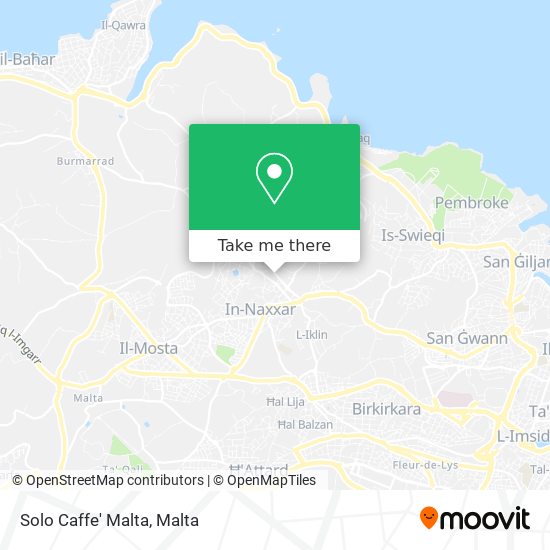 Solo Caffe' Malta map