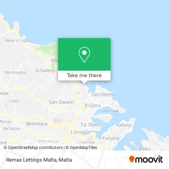 Remax Lettings Malta map