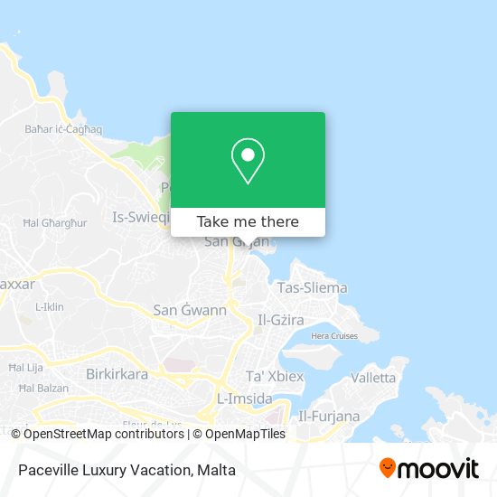 Paceville Luxury Vacation map
