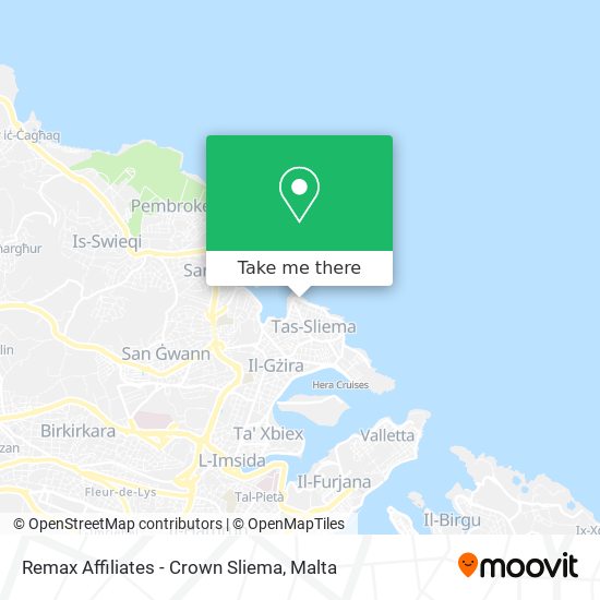 Remax Affiliates - Crown Sliema map