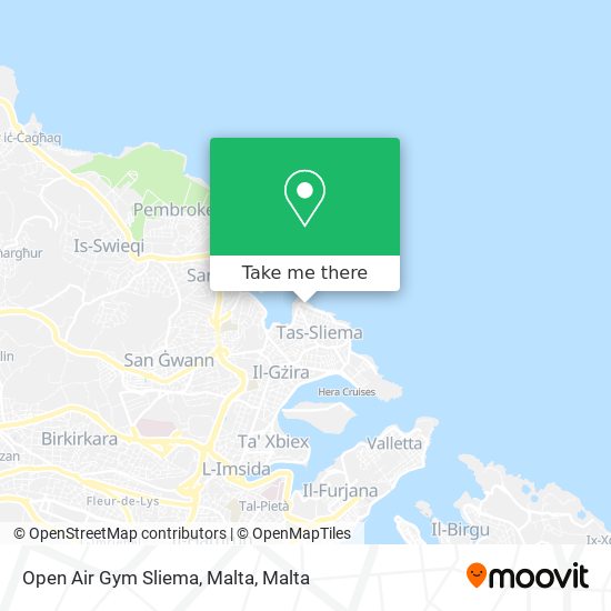 Open Air Gym Sliema, Malta map
