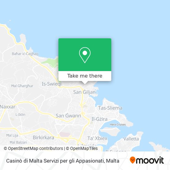 Casinò di Malta Servizi per gli Appasionati map