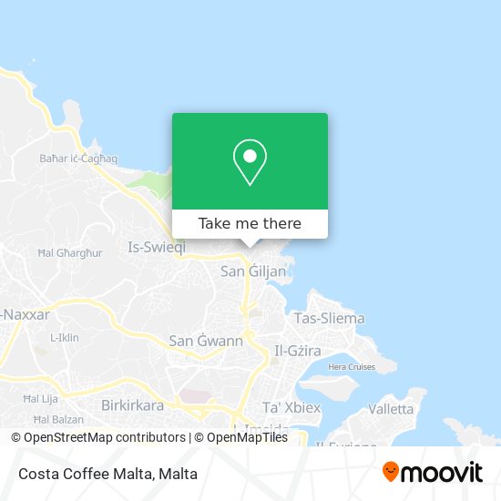 Costa Coffee Malta map