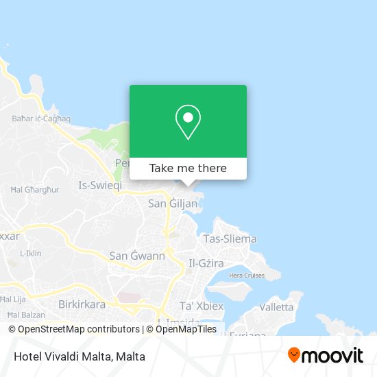 Hotel Vivaldi Malta map