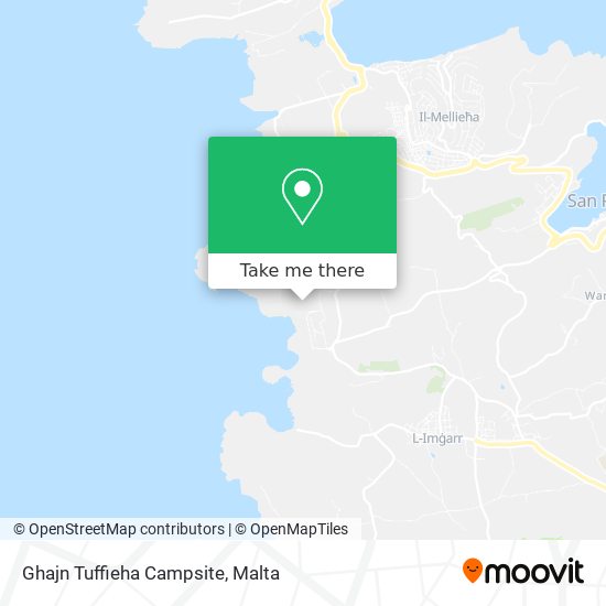 Ghajn Tuffieha Campsite map