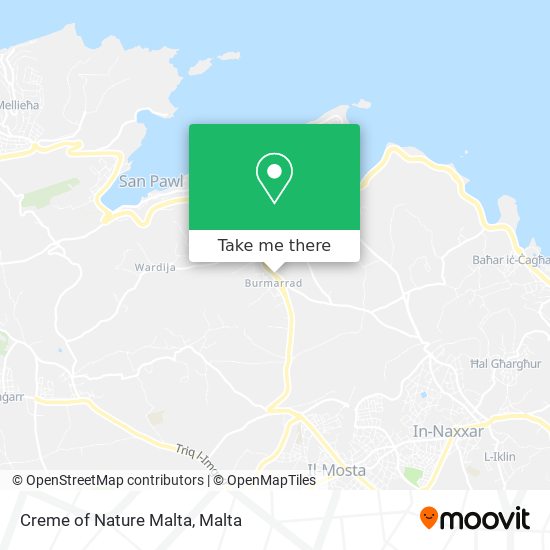 Creme of Nature Malta map