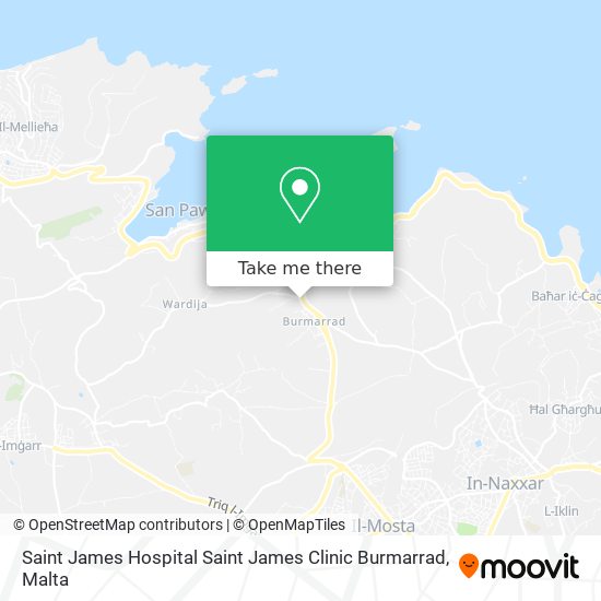 Saint James Hospital Saint James Clinic Burmarrad map