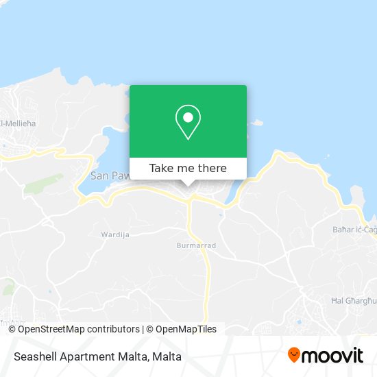 Seashell Apartment Malta map