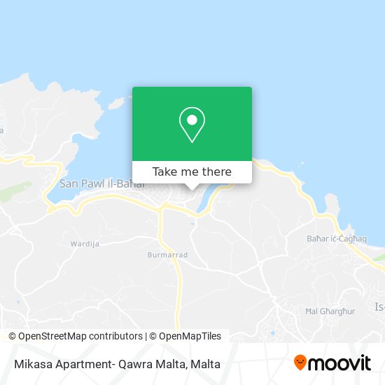 Mikasa Apartment- Qawra Malta map