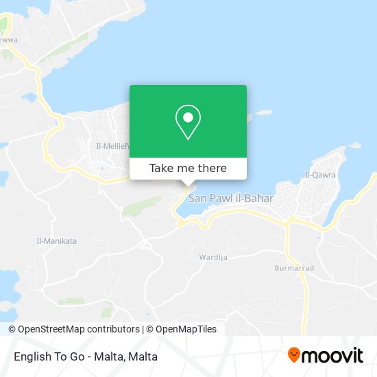English To Go - Malta map