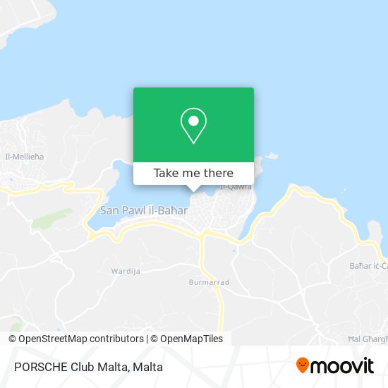 PORSCHE Club Malta map