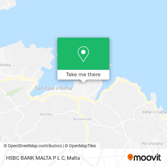 HSBC BANK MALTA P L C map