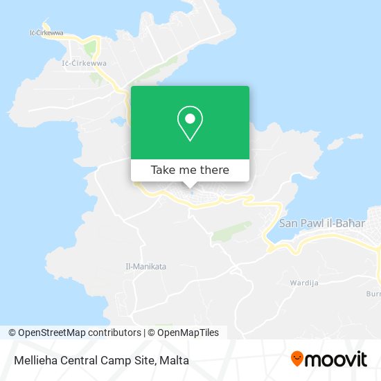 Mellieha Central Camp Site map