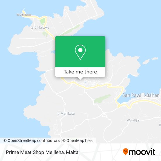 Prime Meat Shop Mellieha map