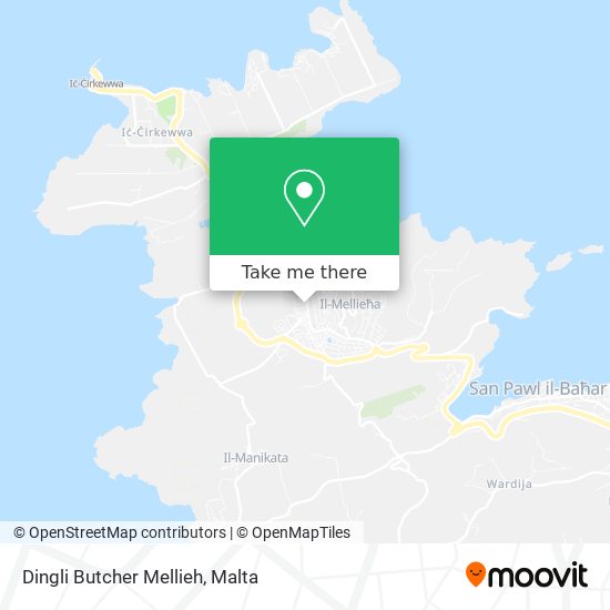 Dingli Butcher Mellieh map