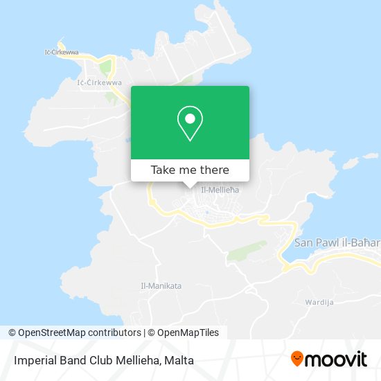 Imperial Band Club Mellieha map