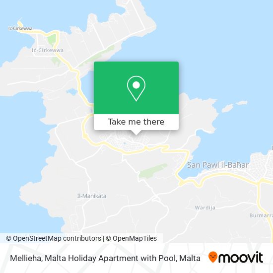 Mellieha, Malta Holiday Apartment with Pool map