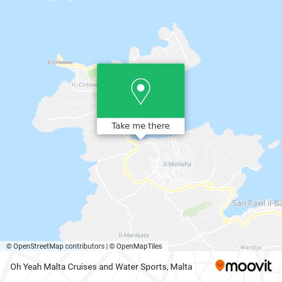 Oh Yeah Malta Cruises and Water Sports map
