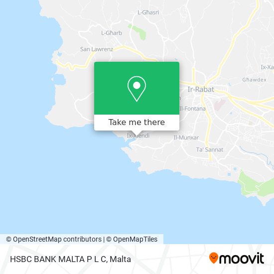 HSBC BANK MALTA P L C map