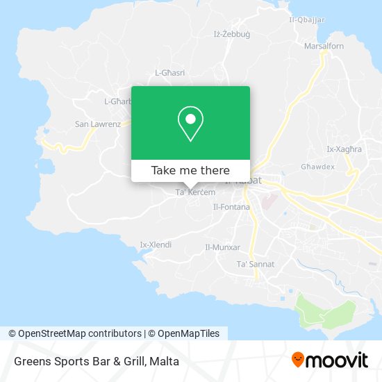 Greens Sports Bar & Grill map