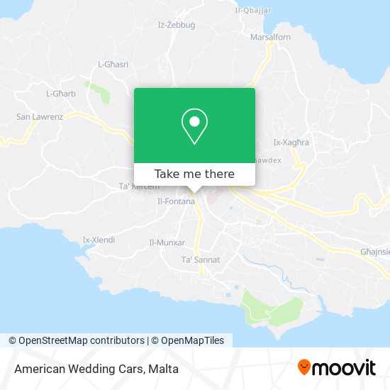 American Wedding Cars map