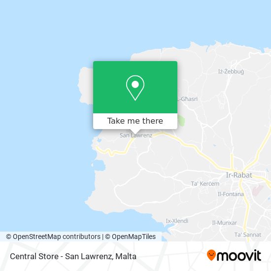 Central Store - San Lawrenz map