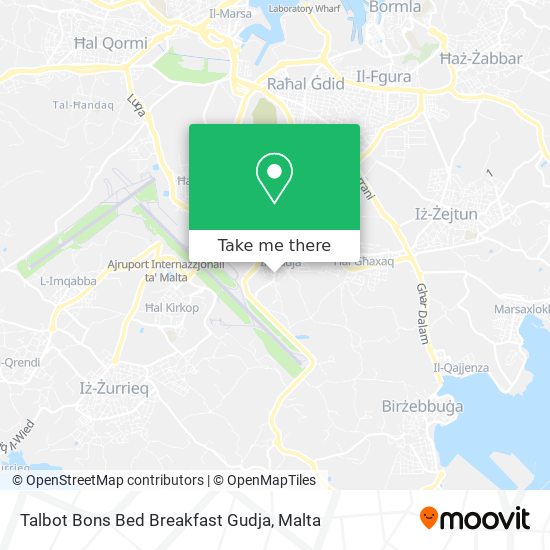 Talbot Bons Bed Breakfast Gudja map