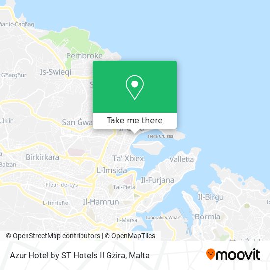Azur Hotel by ST Hotels Il Gżira map