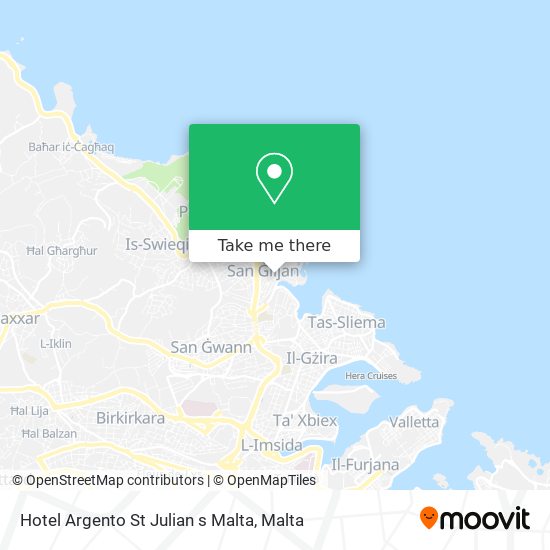 Hotel Argento St Julian s Malta map