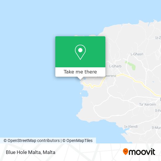 Blue Hole Malta map