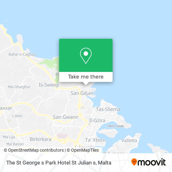 The St George s Park Hotel St Julian s map