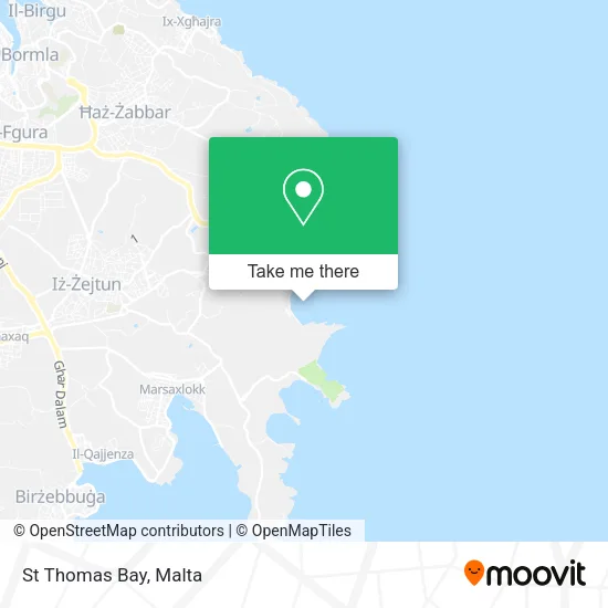 St Thomas Bay Malta Map How To Get To St Thomas Bay In Malta By Bus?