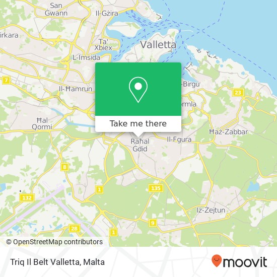 Triq Il Belt Valletta map