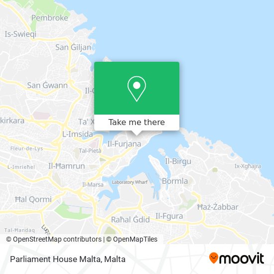 Parliament House Malta map
