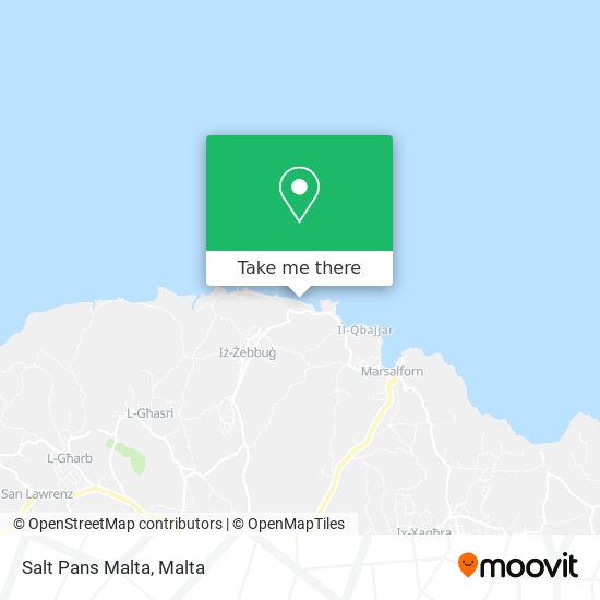 Salt Pans Malta map