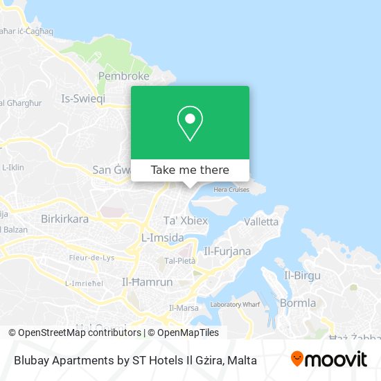 Blubay Apartments by ST Hotels Il Gżira map