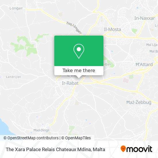 The Xara Palace Relais Chateaux Mdina map