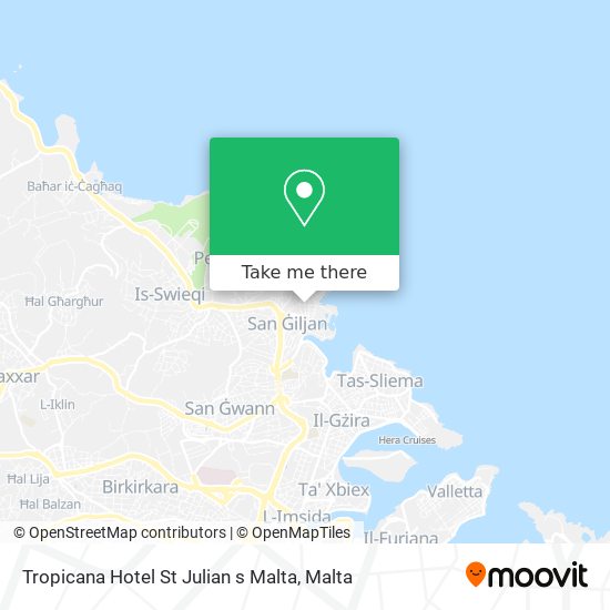 Tropicana Hotel St Julian s Malta map