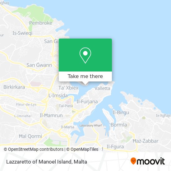 Lazzaretto of Manoel Island map